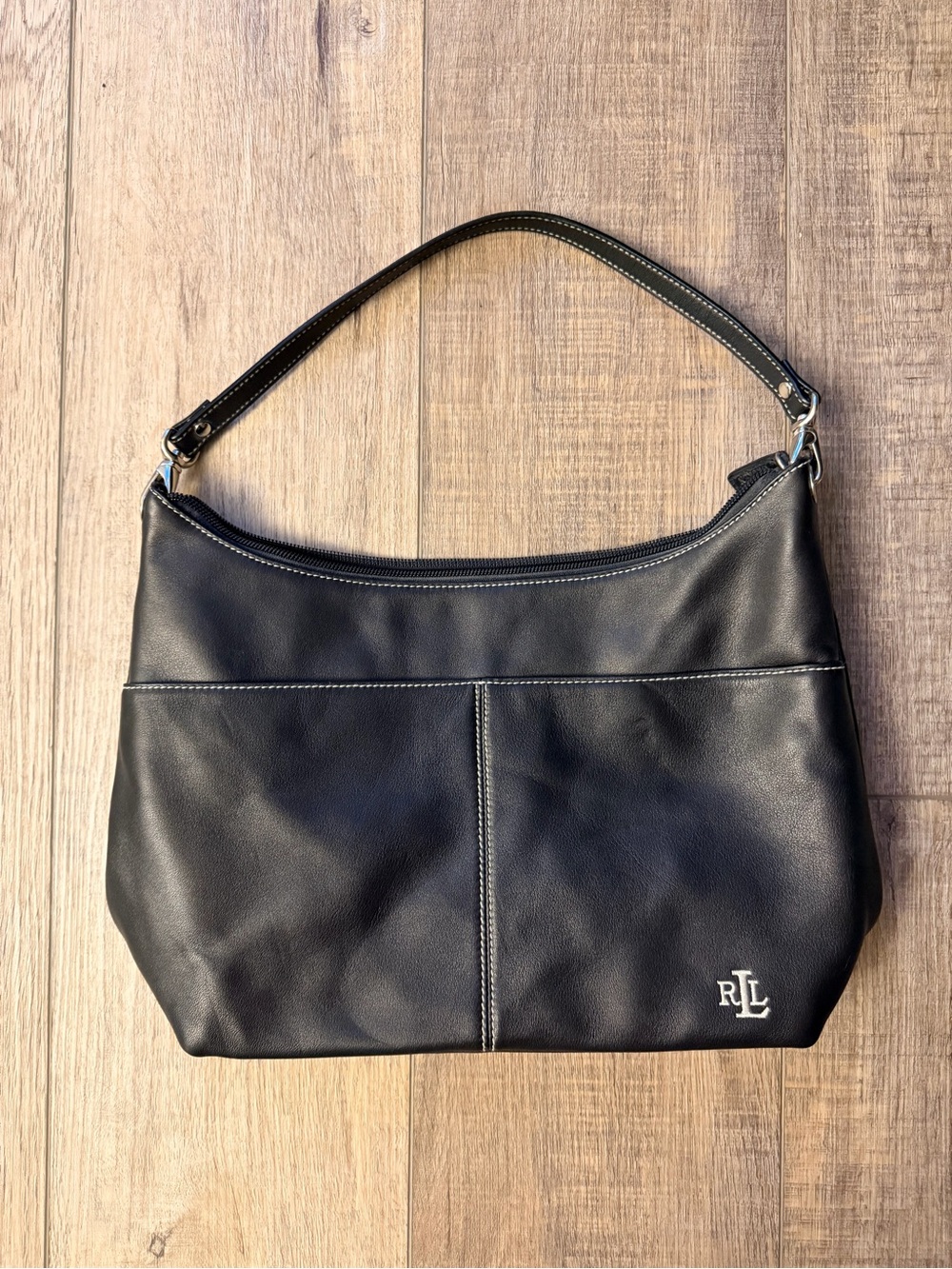 Ralph Lauren Black Leather Shoulder Bag